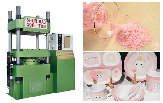 Shunhao 400-ton melamine tableware making machine