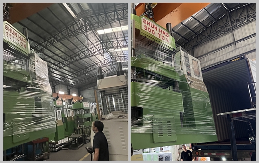 শুনহাও কারখানার ৩০০-টন মেলামাইন টেবিলওয়্যার মেশিনের চালান