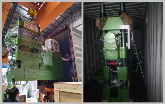 ৩০০-টন ৬০০-টন মেলামাইন ছাঁচনির্মাণ মেশিন এবং প্রিহিটিং মেশিনের চালান