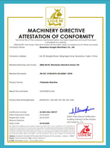 The Certificate of Preheater Machine
