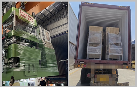 ৩০০ টন মেলামাইন টেবিলওয়্যার প্রেস মেশিন এবং প্রিহিটিং মেশিনের চালান