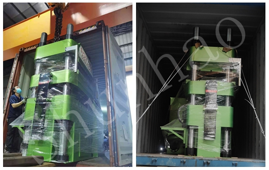 Shunhao Factory থেকে 500-টন মেলামাইন টেবিলওয়্যার মোল্ডিং মেশিনের শিপমেন্ট